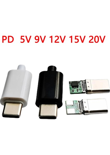 Siyah Stil 5V 5A Pdqc Tuzak Kurulu Hızlı Şarj 5V 9V 12V 15V 20V Modülü Pd Dc Tetik Kablosu USB Tip-C Erkek Fiş Qc4 Şarj Konektörü (Yurt Dışından) modelleri