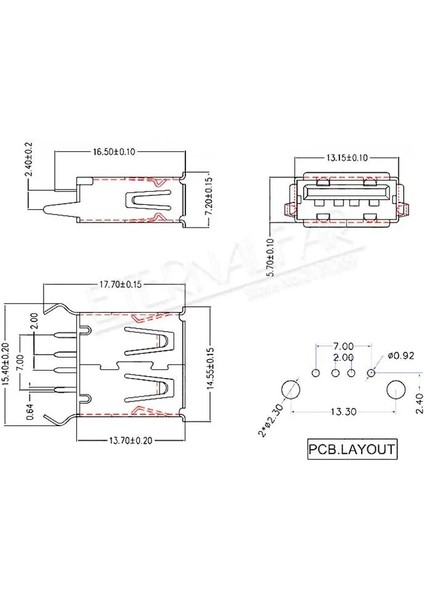 USB20 Tarzı 20 Adet-Grup USB 2.0 Arayüzü Konnektör Soketi Tip A Dişi 180 Derece Kavisli Ayak Dıp Düz Dikey Bükme Iğne Kaynak Teli Pcb Dıy (Yurt Dışından)