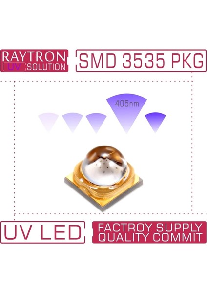 3W Tarzı 405NM Fabrika Kaynağı 3.5x Yüksek Güç ve Enerji 3W Mürekkep Kürleme Pcb Maruz Kalma Sterilizasyon Dezenfeksiyon 405NM Uv LED Lamba (Yurt Dışından)