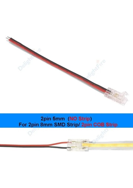 Turuncu Tarzı 50 Parça Ob Smd LED Şerit Konnektör Uzatma Kablosu Terminali Cob Bant Işıkları Için LED Konnektörler Sabit Kelepçe (Yurt Dışından)