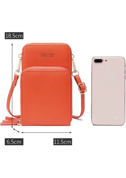 Turuncu Tarzı Yeni Kadın Rahat Şık Büyük Kapasiteli Çapraz Paket Cep Telefonu Cüzdanı Büyük Kart Sahipleri Cüzdan Debriyaj Omuz Askıları Çanta (Yurt Dışından) indirimleri
