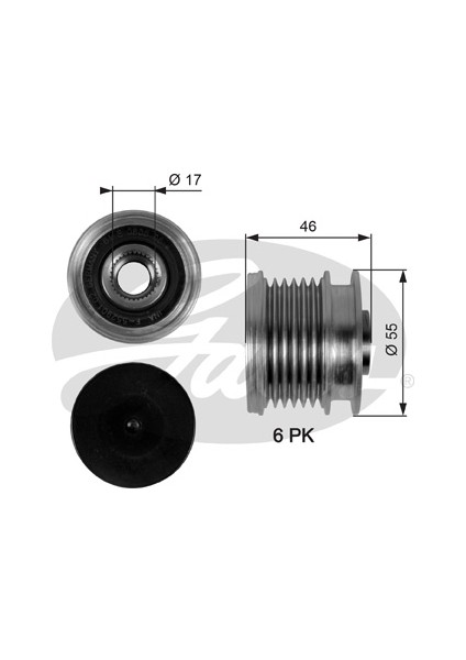 Alternator Kasnagı Mercedes W204 W205 C218 W212 W222 X204 W166 C292 W639 W447 B906 A6461550115