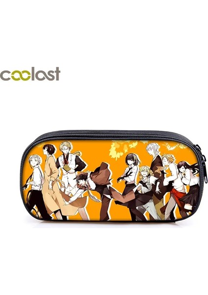 DQBBBUNGOSTRY13 Stili Anime Bungou Sokak Köpekleri Kozmetik Kılıfları Erkek Kız Karikatür Kalemlik Okul Çantası Dazai Osamu Chuya Nakahara Bungo Sokak Köpek Çantası (Yurt Dışından)