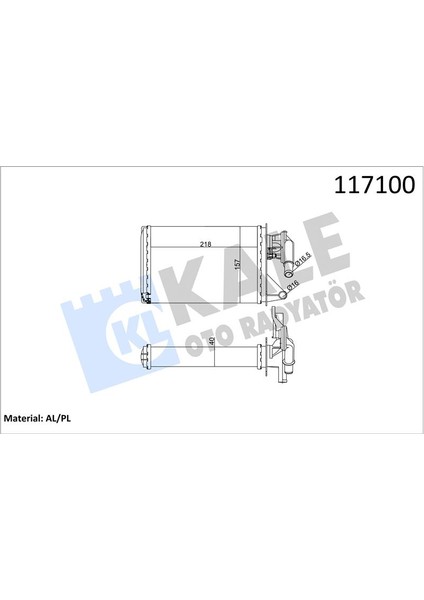 Kalorifer Radyatörü Uno 218X156.5X40 Musluklu 2 Sıra Al Pl Sistem 40787031-5943154-7753630-
