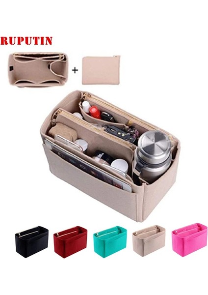 Özel Renk Stili 34X17X18CM Yeni Popüler Kadın Makyaj Organizatör Keçe Bez Ekleme Çantası Çok Fonksiyonlu Seyahat Kozmetik Çantası Kız Depolama Tuvalet Astar Çantaları (Yurt Dışından) fiyatları