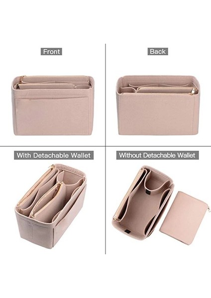 Özel Renk Stili 34X17X18CM Yeni Popüler Kadın Makyaj Organizatör Keçe Bez Ekleme Çantası Çok Fonksiyonlu Seyahat Kozmetik Çantası Kız Depolama Tuvalet Astar Çantaları (Yurt Dışından) modelleri