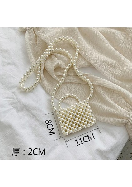 A4 Stili Mini Inci Çanta El Yapımı Vintage Eva Boncuklu Moda Ziyafet Parti Omuz Çantası Kadın Düğün Çantaları Lüks Kadın Bozuk Para Cüzdanı (Yurt Dışından)