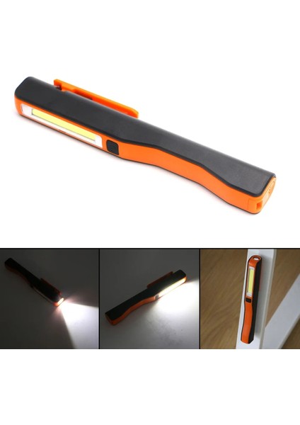 Kırmızı Mini Cob LED El Feneri Acil Çalışma Işığı Mıknatıslı Cep Klipsi Süper Parlak Kamp Çok Amaçlı Penlight Torch Lambası (Yurt Dışından)