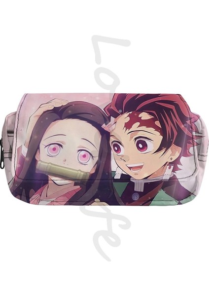 No.28 Tarzı Anime Iblis Avcısı Kalem Kutusu Kamado Nezuko Kalem Çantası Fermuarlı Kalem Çantası Okul Çift Kırtasiye Çantası Malzemeleri Seyahat Makyaj Çantası (Yurt Dışından) indirimleri