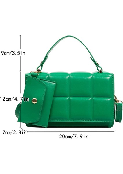 Yeşil Stil 20X12X7CM 2022 Yeni Kadın Küçük Yeşil Çanta Tasarımcısı Sarı Deri Omuzdan Askili Çanta Saplı Mavi Çanta Kadınlar Için Crossbody Çanta (Yurt Dışından)