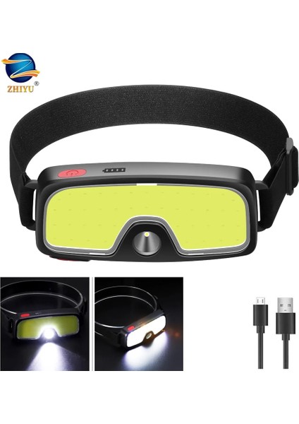 Pakete Zhıyu Cob Far Şarj Edilebilir Dahili Pil Kafa Işığı Başa Monte Tasarım Kamp Için Uygun Balık Tutma Işıkları Tırmanma (Yurt Dışından) fiyatları