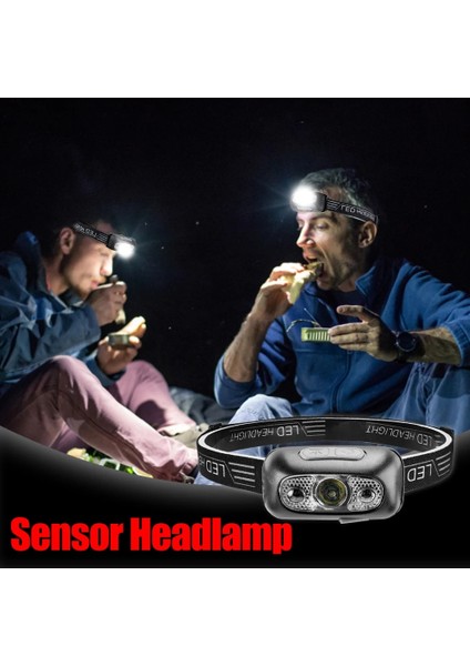 Beyaz Mini Şarj Edilebilir Güçlü Sensör Far Balıkçılık Kamp USB Kafa El Feneri Cob LED Kafa Işıklı Fener Farlar Ön Fener (Yurt Dışından) fiyatları