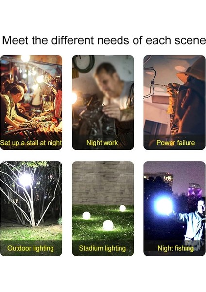 100W 200W 300W USB Şarj Edilebilir LED Acil Durum Işıkları Açık Taşınabilir Fenerler Balıkçılık Sundurma Bahçe Aydınlatma (Yurt Dışından) modelleri