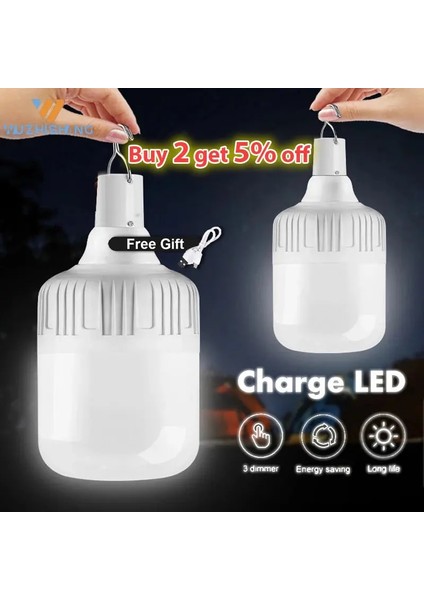 80W Taşınabilir Acil Durum Işıkları Şarj Edilebilir LED Fener Mobil Çadır Lambası ile Kanca Kamp Balıkçılık Için Veranda Sundurma Bahçe Aydınlatması (Yurt Dışından) fiyatları