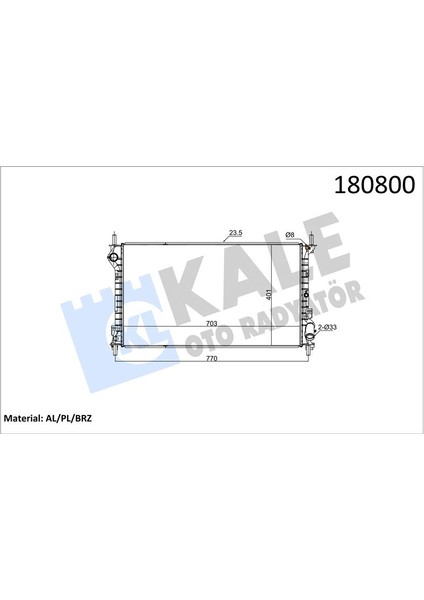 Motor Su Radyatoru Connect 1.8tdcı 03 06 Ya Da 09 13 Klımalı 8T168005BA-1365996