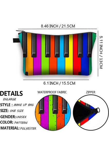 SHZBPIANO01 Stili Müzik Notaları Kozmetik Çantası Kadın Makyaj Çantaları Piyano Gitar Bayanlar Seyahat Için Saklama Torbaları Kadın Kozmetik Durumda (Yurt Dışından) modelleri