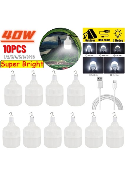 3 Parça 40W LED Işıklı USB Kamp Işığı 5 Farklı Işıklı LED Aydınlatmalı Lamba (Yurt Dışından) fiyatları