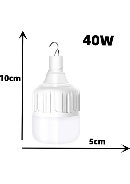 40W Taşınabilir Çadır Lambası Pil Fener Barbekü Kamp Işık Açık Ampul USB LED Acil Durum Işıkları Veranda Sundurma Bahçe Için (Yurt Dışından)