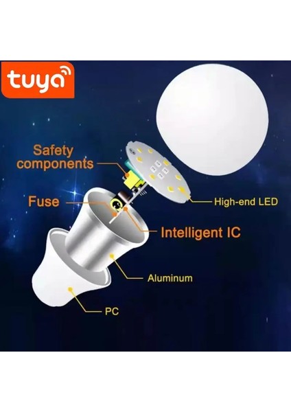 E27 Tuya Akıllı 10 W Rgb Işık Uzaktan Kumanda B22 E27 Lamba Ampulü LED Ampul Ağ Geçidi ile Çalışır Diy Renk Kısılabilir (Yurt Dışından)