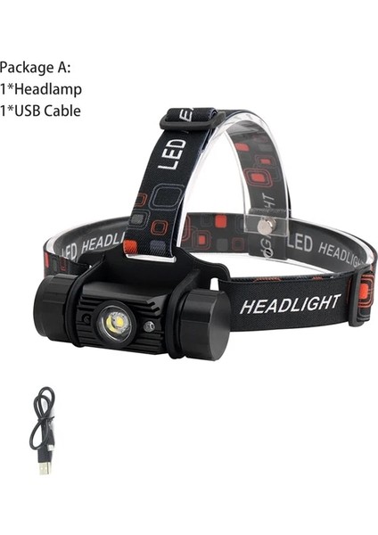 A Boruit RJ-020 LED Indüksiyon Headlamlm Hareket Sensörü Far Şarj Edilebilir Kafa Feneri Kamp Avcılık Için (Yurt Dışından)