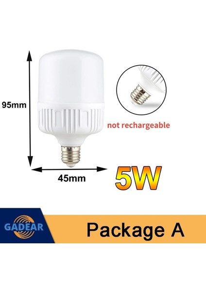 5W Açık USB Şarj Edilebilir LED Ampul Taşınabilir Çadır Lambaları Pil Kamp Feneri Kamp Acil Durum Işıkları Gece Lambası Ev Aydınlatma (Yurt Dışından)