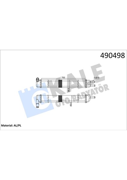 Kalorifer Radyatörü R12 Toros 752X58X50 2 Sıra Al Pl Sistem 7702252835