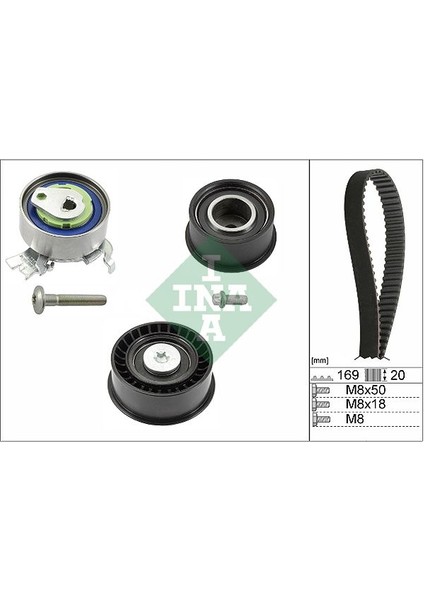 Eksantrik Gergi Kiti 169X200 Astra F-Corsa B-Vectra B 1.4i-1.6i-1.8i 16V X14XE-X16XEL-X18XE
