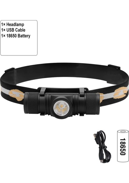 Sarı Stil Değiştirilebilir Boruit LED Mini Far Güçlü 1000LM Far Şarj Edilebilir Kafa Su Geçirmez El Feneri Kamp Avcılık Aydınlatma (Yurt Dışından)