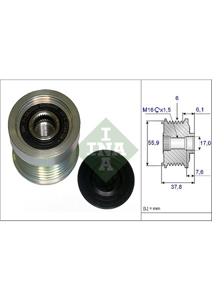 Alternatör Rulmanı Volvo C70 98-05 S40 2.4 04 S60 01 S80 98-06 S70 V70 XC70 XC90 535001910 307