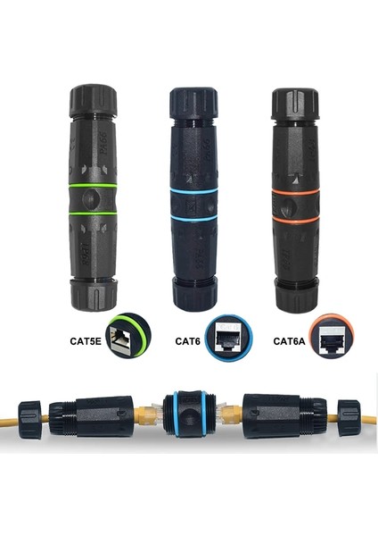 M23-CAT6 Tarzı Yxy Ağ RJ45 Konektörü IP68 Su Geçirmez CAT5ECAT6CAT6A M23 Kablo Ağ Ethernet Genişleticiler Dış Mekan Için RJ45 Panel Montajı (Yurt Dışından)