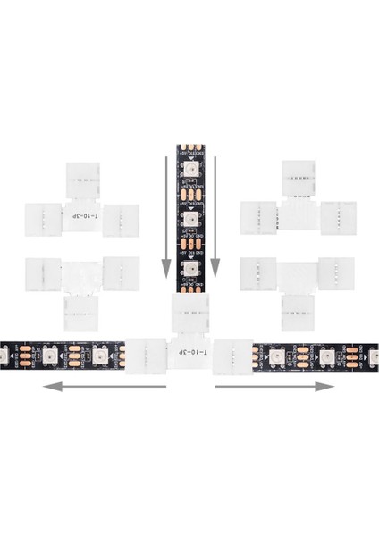 Bağlayıcı Stili 10 Parça LED Şerit Konektörü Pın Köşe Lx Şekli Ücretsiz Lehimleme Rgb LED Işıklar W WS2812B Için Kolay Kullanım (Yurt Dışından)