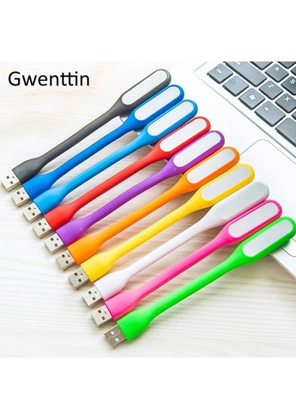 Mavi USB Klavye Gece Işıkları Esnek LED Lamba Taşınabilir Süper Parlak Mini Işıklar Güç Bankası Bilgisayar Dizüstü Bilgisayar Masaüstü Dizüstü Bilgisayar (Yurt Dışından)