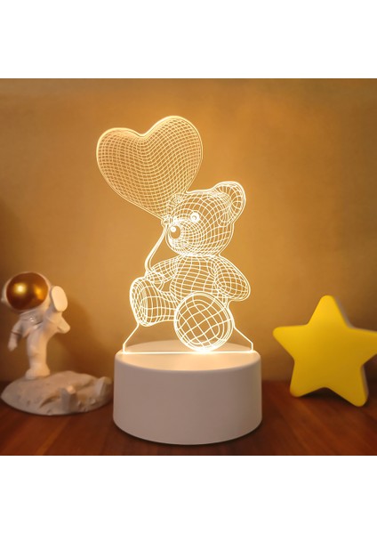 No.8 Boyutu Sololandor 3D LED Lamba Yaratıcı 3D LED Gece Işıkları Yenilik Illusion Gece Lambası 3D Illusion Masa Lambası Ev Dekoratif Işık (Yurt Dışından)