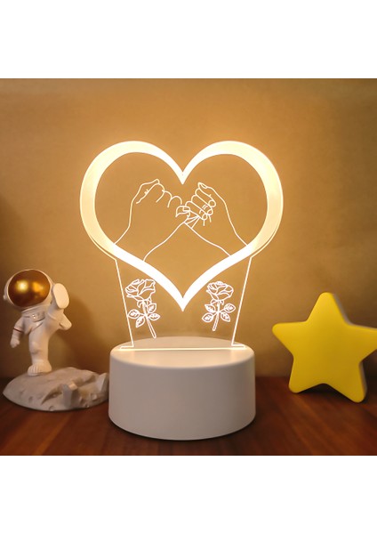 No.3 Boyutu Sololandor 3D LED Lamba Yaratıcı 3D LED Gece Işıkları Yenilik Illusion Gece Lambası 3D Illusion Masa Lambası Ev Dekoratif Işık (Yurt Dışından)