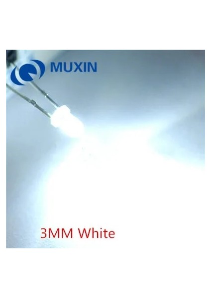 Beyaz mm Beyaz Yuvarlak Flanşsız Su Şeffaf LED LED Işık 2-Pin Ücretsiz Dirençler 3mm Ultra Parlak Beyaz LED (Yurt Dışından)