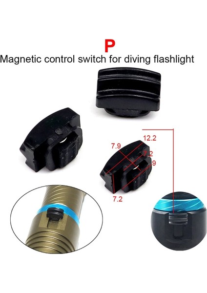 P Tarzı Çeşitli LED El Feneri Torch Switb 502B C8 Basma Düğmesi Tıklayın Clicky Anahtar Modülü Fener Işığı Dıy Parçaları Yan Kuyruk Anahtarı (Yurt Dışından)