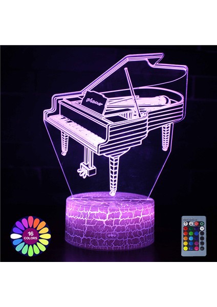 SS-2249 Tarzı SS-2249 LED Lamba Yaratıcı 3D Müzik Aletleri Kulaklık Ev Odası Dekor Masa Lambası Dokunmatik Uzaktan Kumanda Yatak Odası Dekoru Gece Lambası Hediye (Yurt Dışından) fırsatları