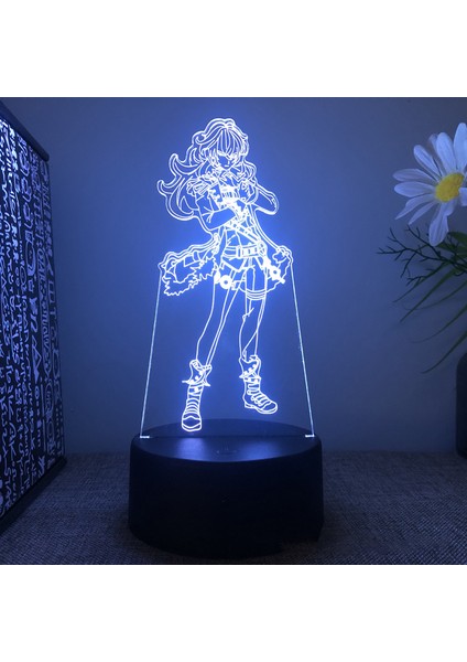 No.17 Tarzı No.24 Boyutu 3D Akrilik LED Gece Lambası Ge Etki Anime Figürleri Modeli Hu Tao Lamba Rgb Dokunmatik Dekoratif Masa Lambası Noel Yeni Yıl Hediyeleri (Yurt Dışından)
