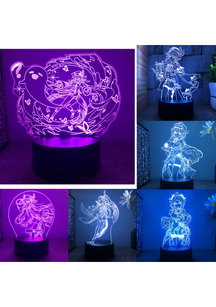 No.18 Stili No.15 Boyutu 3D Akrilik LED Gece Lambası Ge Etki Anime Figürleri Modeli Hu Tao Lamba Rgb Dokunmatik Dekoratif Masa Lambası Noel Yeni Yıl Hediyeleri (Yurt Dışından) fiyatları