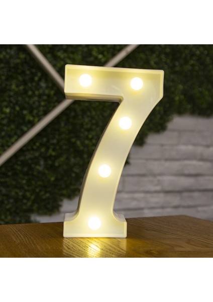 Q Stili No.7 Boyutu Alfabe Mektup LED Gece Işığı Numarası Lambası Doğum Günü Duvar Düğün Parti Yatak Odası Dekorasyon Ev Aksesuarları Sevimli Işık Lambası (Yurt Dışından)