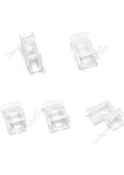 Kırmızı Stil 50 Parça Ob Smd LED Şerit Konnektör Uzatma Kablosu Terminali Cob Bant Işıkları Için LED Konnektörler Sabit Kelepçe (Yurt Dışından)