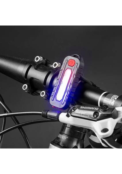 Mavi Mini LED El Feneri USB Şarj Edilebilir Bisiklet Işık Taşınabilir Cep El Feneri Anahtarlık Lambası Bisiklet Arka Lambası Flaş Uyarı Işığı (Yurt Dışından) fiyatları
