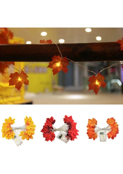 USB Stili No.3 Boyutu Akçaağaç Yaprağı Peri Işıkları LED Cadılar Bayramı Dize Lambası Sonbahar Bitkiler Çit Parti Merdiven Korkuluk Dekorasyon (Yurt Dışından)
