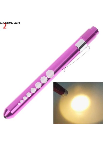 Pp2 LED El Feneri Çalışma Işığı Ilk Yardım Kalem Işık Torch Lambası Öğrenci Ölçer Ölçüm Taşınabilir Tıbbi Kalem Işığı (Yurt Dışından)