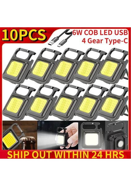 8 Adet Taşınabilir Cob LED Klip Kanca Mini Cep Torch Tip-C Şarj Edilebilir El Feneri Outdoorlantern Anahtarlık Çalışma Işığı Acil Durum Lambası (Yurt Dışından) fiyatları