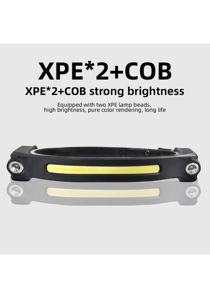 LED Far El Feneri USB Şarj Edilebilir Sensör Far 5 Modu Cob Xpe Su Geçirmez El Feneri Açık Kamp Çalışma Işığı (Yurt Dışından) modelleri