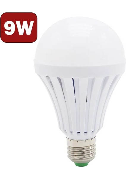 9W LED E27 Acil Işık LED Ampul E27 Dış Aydınlatma El Feneri Için LED Lamba Şarj Edilebilir Pil Aydınlatma Lambası (Yurt Dışından)