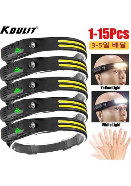 2 Adet 1- LED Indüksiyon Far USB Şarj Edilebilir Kafa El Feneri Güçlü Kamp Kafa Fener Balıkçılık Far Pil (Yurt Dışından) indirimleri