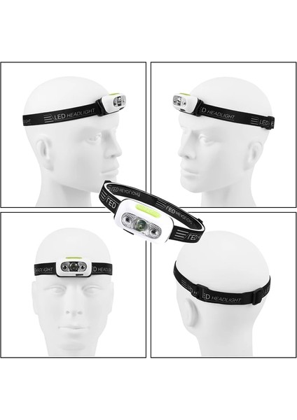 Beyaz LED Sensör Far Mini USB Şarj Edilebilir LED Far Açık Gece Balıkçılık Avcılık Için Taşınabilir Güçlü Kafa LED El Feneri (Yurt Dışından) fiyatları