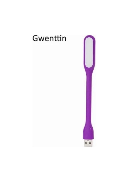 Mor USB Klavye Gece Işıkları Esnek LED Lamba Taşınabilir Süper Parlak Mini Işıklar Güç Bankası Bilgisayar Dizüstü Bilgisayar Masaüstü Dizüstü Bilgisayar (Yurt Dışından)